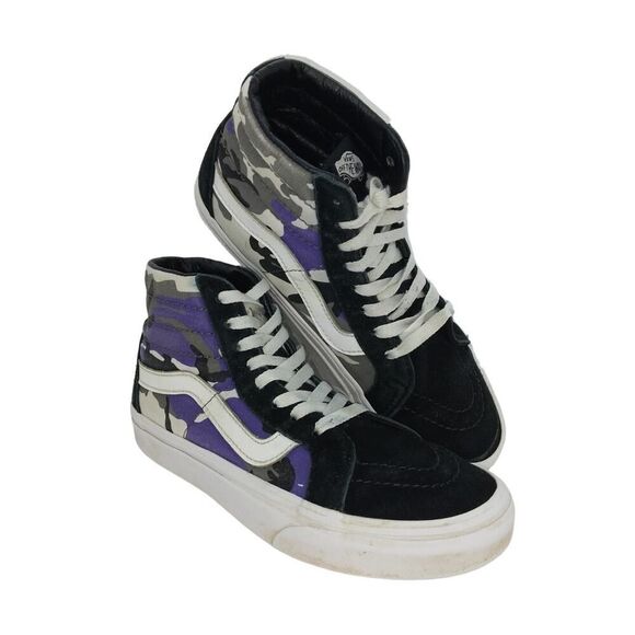 VANS SK8 Mens Pop Camo w/Purple Accents Hi Top Sneakers - Size: 5 main image 5